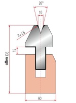 Pneumatische Zudrückmatrize Amada V10-26°