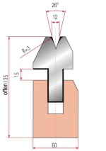 Pneumatische Zudrückmatrize Amada V12-26°