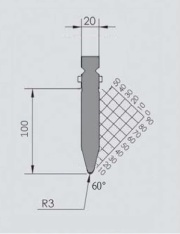 Abkantwerkzeug Typ Wila GWP-W404-28°/R3