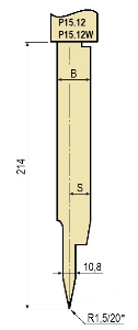 Stempel GWP-LP15.12-20°/R1,5/H214