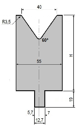 Matrize GWD-L040/V40-60°-R3,5