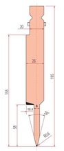 Zudrück-Oberwerkzeug Typ Trumpf GWP-1249/28°/R0,6-S8