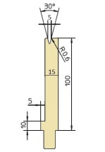 Abkantwerkzeug Typ Trumpf GWD-T005S/30°/R0,6