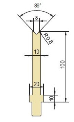 Abkantwerkzeug Typ Trumpf GWD-T008S/86°/R0,8