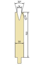 Abkantwerkzeug Typ Trumpf GWD-T016H/30°/R1,6